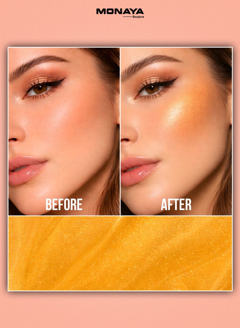 Monaya H001 Glowstick Highlight – Liquid-to-Cream Highlighter for Natural & Glass Skin Glow, Long-Lasting, Vegan & Cruelty-Free - Image 4